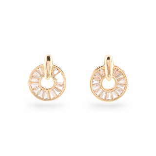 Σκουλαρίκια Χάλκινα Clara Collection 1 ζευγάρι Χρυσό