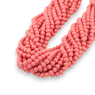 Rosa Mallorca-Perlen, rund, glatt, 4 mm