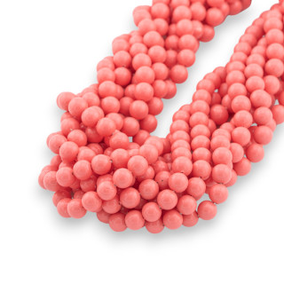Perles Roses de Majorque Rondes Lisse 6mm