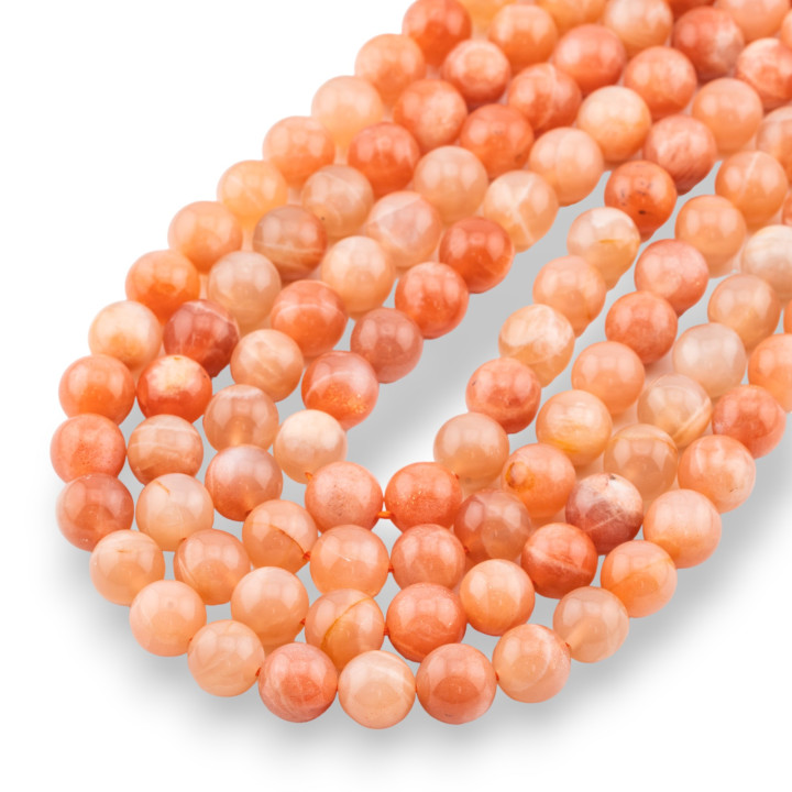 Rosa Mondstein-Top-Mix, rund, glatt, 9 mm