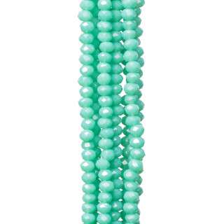 Cristalli Rondelle Sfaccettate 3x2mm 10 Fili Su Filo Di Cotone Pronti all'uso MOD43