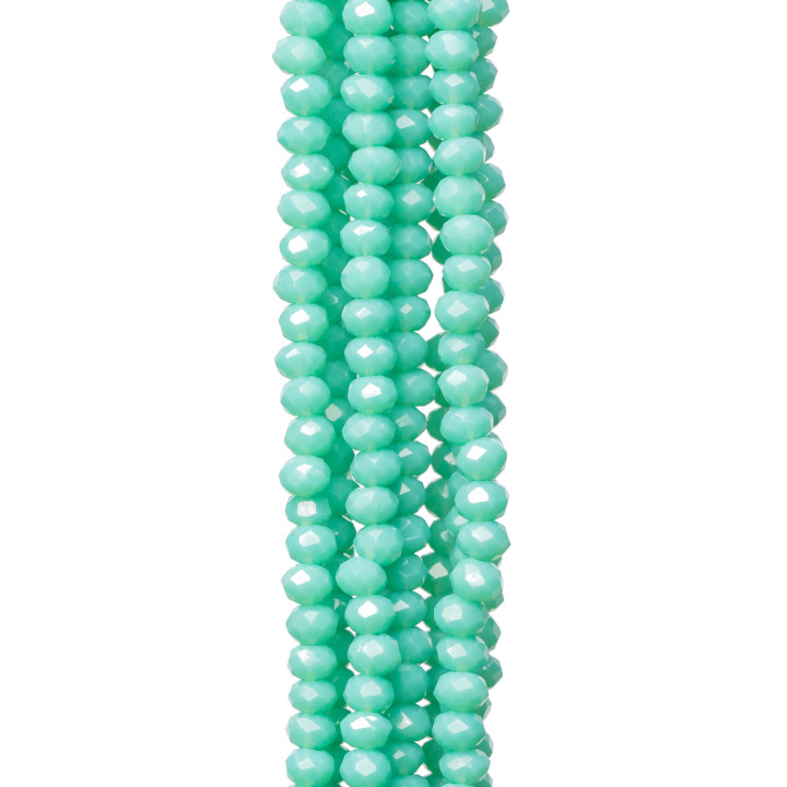 Cristalli Rondelle Sfaccettate 3x2mm 10 Fili Su Filo Di Cotone Pronti all'uso MOD43