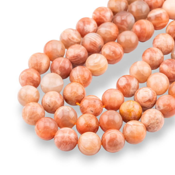 Rosa Mondstein-Top-Mix, rund, glatt, 10 mm