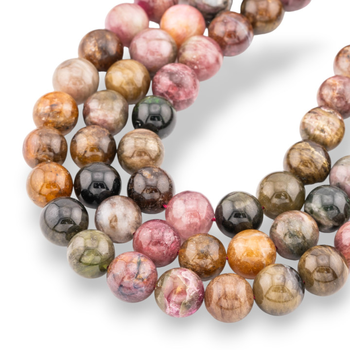 Tourmaline Multicolor Rough Round Smooth (ZSB) 13mm