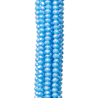 Crystals Faceted Rondelle 3x2mm 10 Strands on Cotton Thread Ready to use MOD45