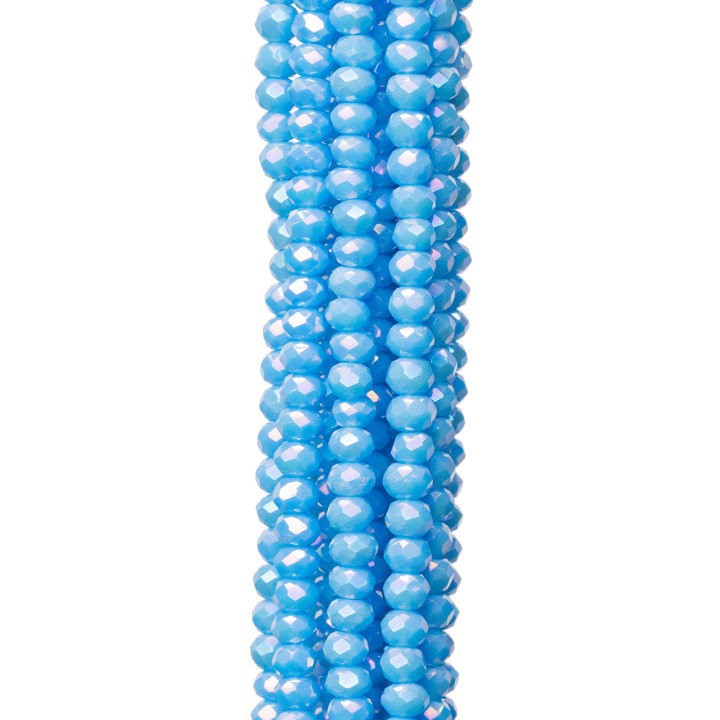 Crystals Faceted Rondelle 3x2mm 10 σκέλη σε βαμβακερή κλωστή Έτοιμο για χρήση MOD45