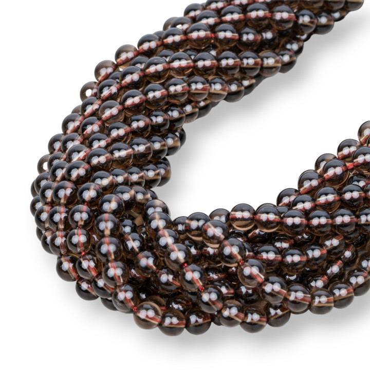 Smooth Round Smoky Quartz 6mm