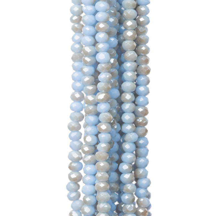 Cristalli Rondelle Sfaccettate 3x2mm 10 Fili Su Filo Di Cotone Pronti all'uso MOD46