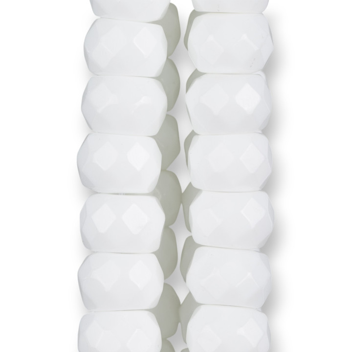 Λευκός Αχάτης Rondelle Faceted Synt 20x14mm