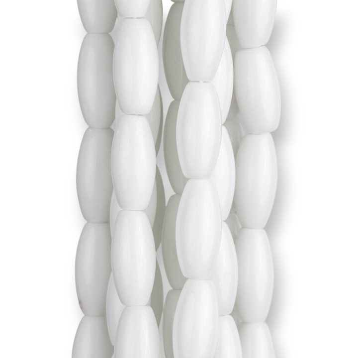 Agate Blanche Riz 08x16mm