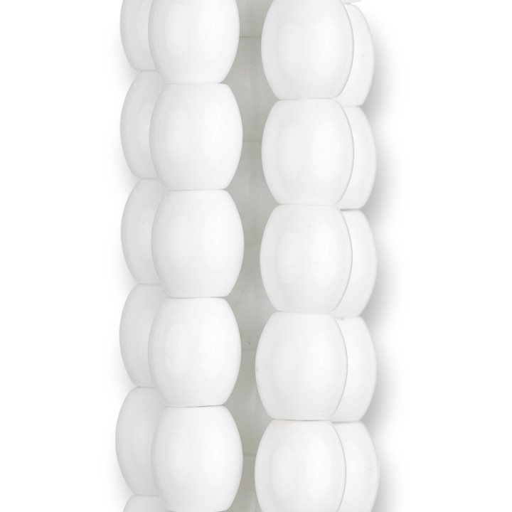 Agata Bianca Riso 12x14mm