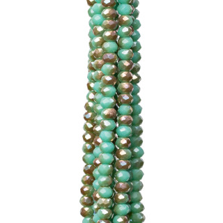 Cristalli Rondelle Sfaccettate 3x2mm 10 Fili Su Filo Di Cotone Pronti all'uso MOD5