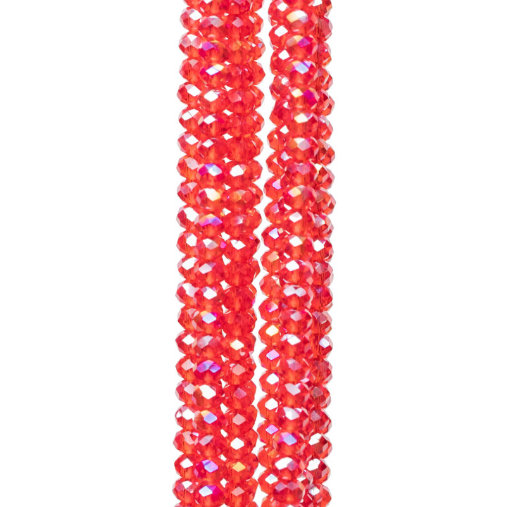 Cristalli Rondelle Sfaccettate 3x2mm 10 Fili Su Filo Di Cotone Pronti all'uso MOD56