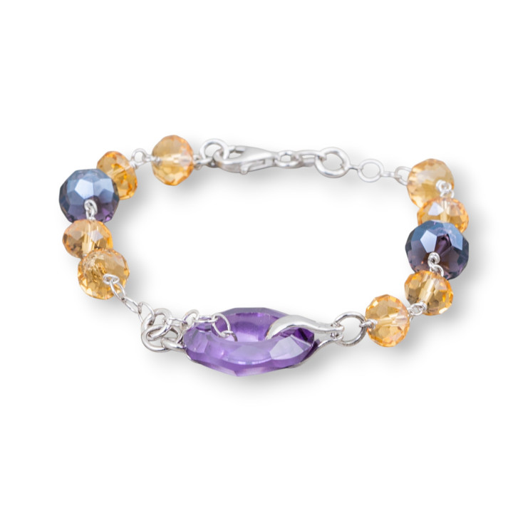 Pulsera de Plata 925 con Cristales de Zirconia Cúbica Tamaño Ajustable