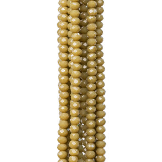 Cristalli Rondelle Sfaccettate 3x2mm 10 Fili Su Filo Di Cotone Pronti all'uso MOD58