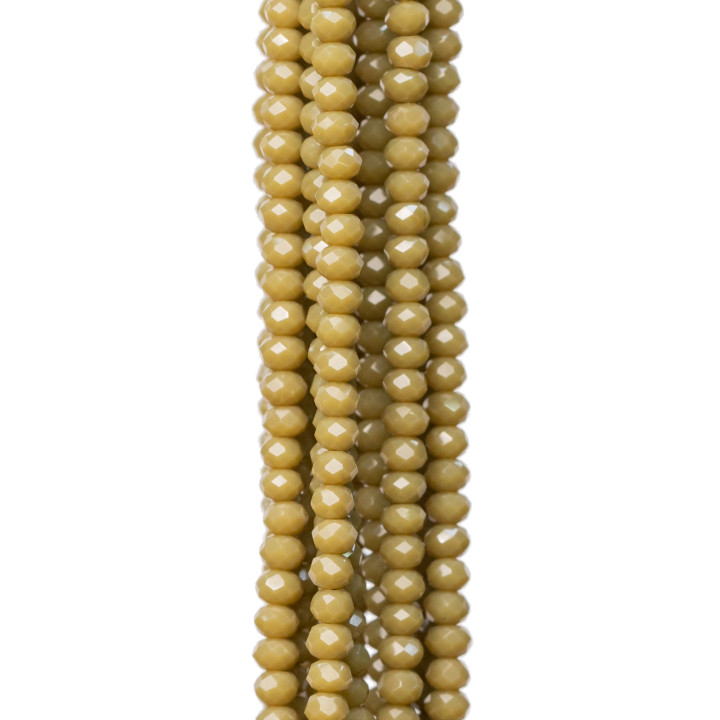 Cristalli Rondelle Sfaccettate 3x2mm 10 Fili Su Filo Di Cotone Pronti all'uso MOD58