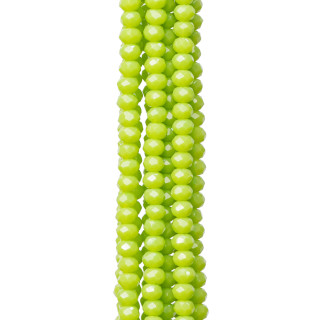 Cristalli Rondelle Sfaccettate 3x2mm 10 Fili Su Filo Di Cotone Pronti all'uso MOD59