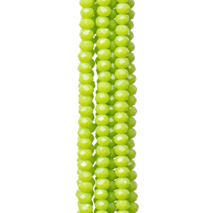 Cristalli Rondelle Sfaccettate 3x2mm 10 Fili Su Filo Di Cotone Pronti all'uso MOD59