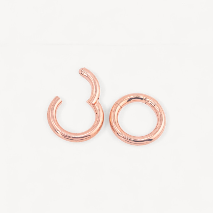 925 Silberverschluss Donuthaken mit unsichtbarem Verschluss 20 mm 3 Stück Roségold