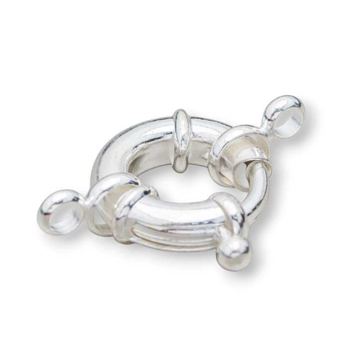 Nickelfree Round Brass Clasp 11mm 55pcs Silver