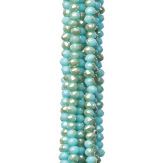 Cristalli Rondelle Sfaccettate 3x2mm 10 Fili Su Filo Di Cotone Pronti all'uso MOD6