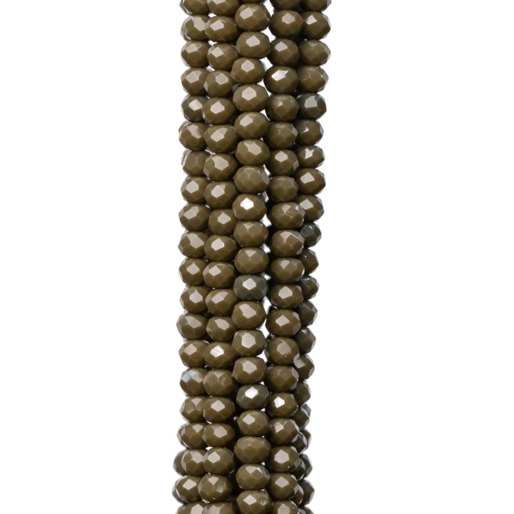 Cristalli Rondelle Sfaccettate 3x2mm 10 Fili Su Filo Di Cotone Pronti all'uso MOD7