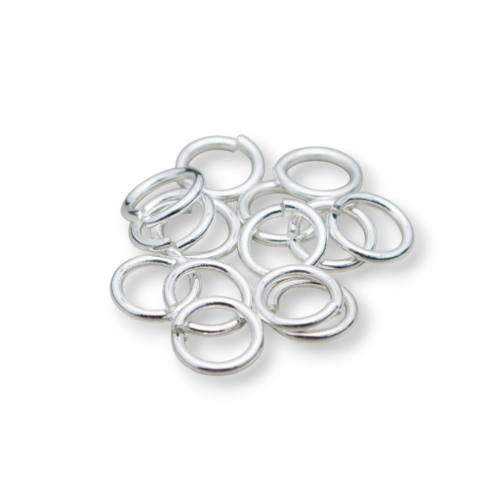 Contromaglia Anellini Di Ottone Aperti Spessore 0,7mm DiaMetro 4mm 100gr 3200pz Argentato