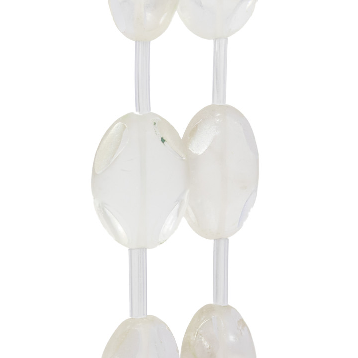 Matt Satin Bergkristall Oval facettierte Platte 20x30mm 10Stk