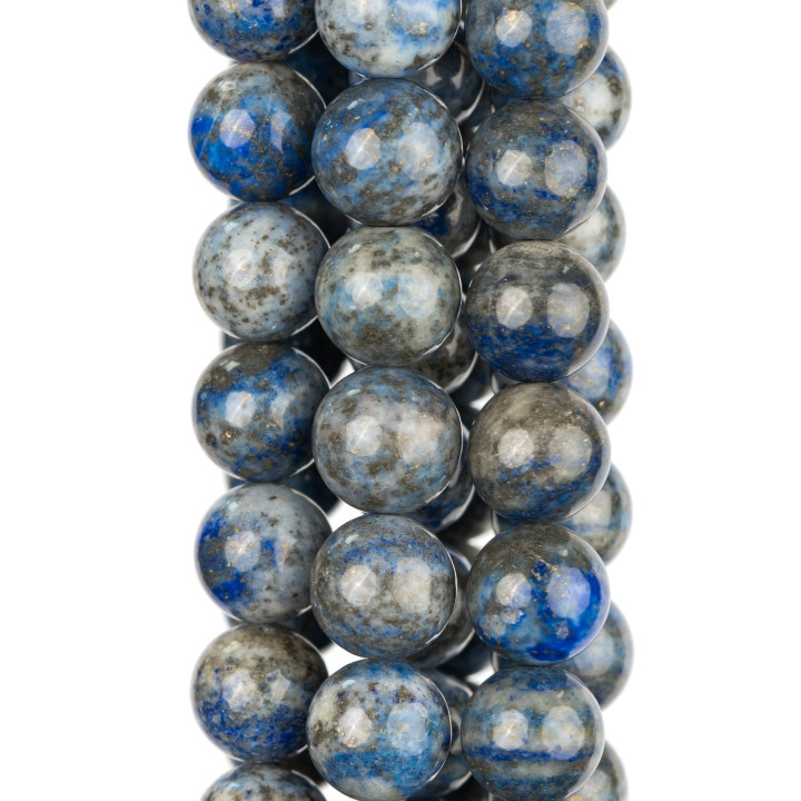 Blauer Lapislazuli grob rund glatt 10 mm
