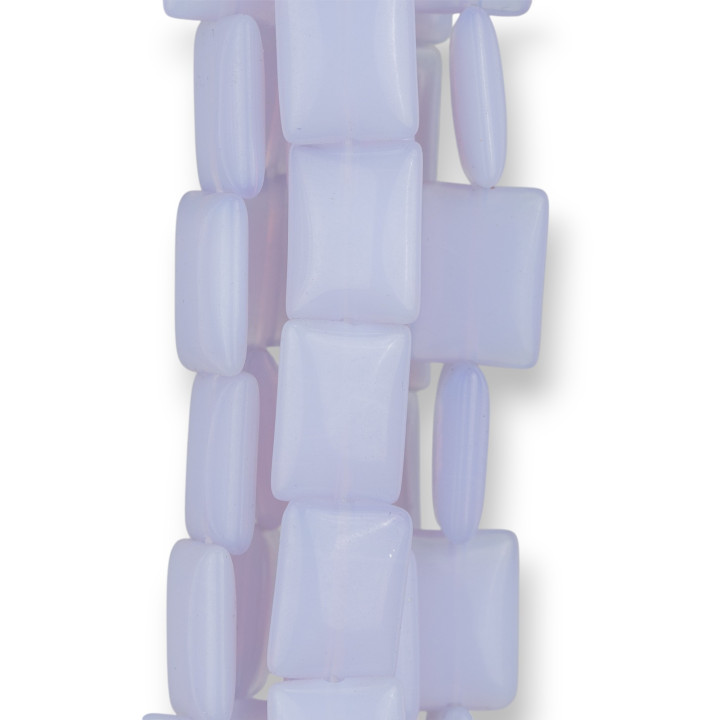 Συνθετικό Opal Light Blue Flat Ορθογώνιο 12x16mm