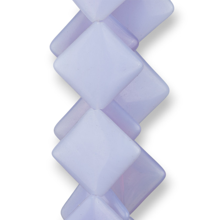 Συνθετικό Opal Light Blue Flat Ρόμβος 30mm