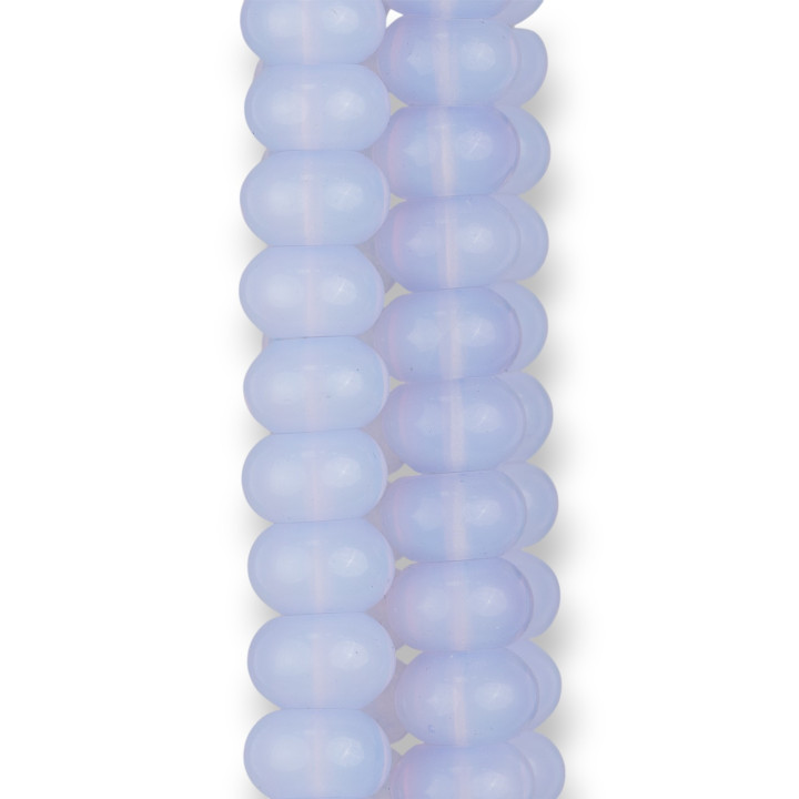 Opale Sintetico Celeste Rondelle 12x8mm