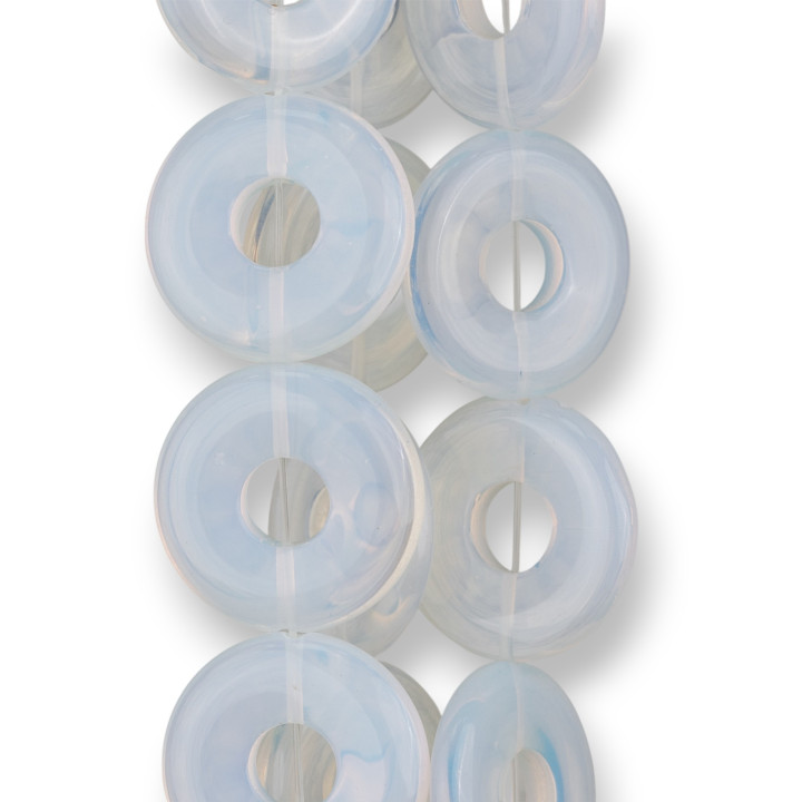 Synthetischer Opal Flacher Donut 20mm