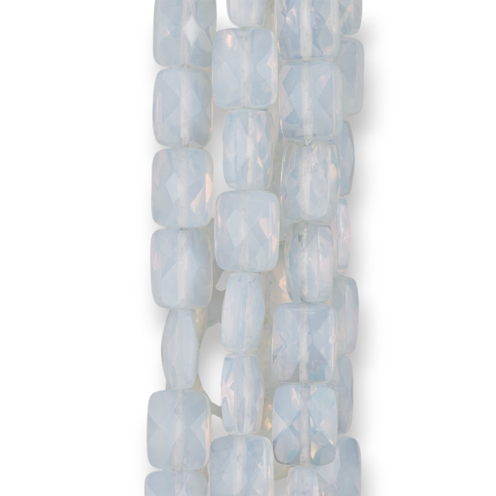 Synthetic Opal Flat Faceted Rectangle 08x10mm