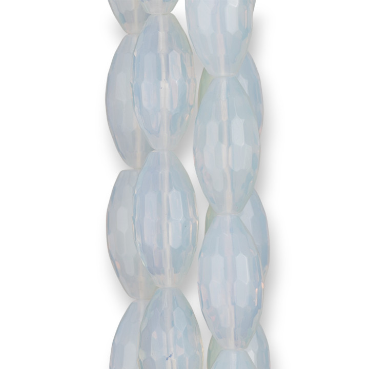 Synthetischer Opal Reis facettiert 20x35mm