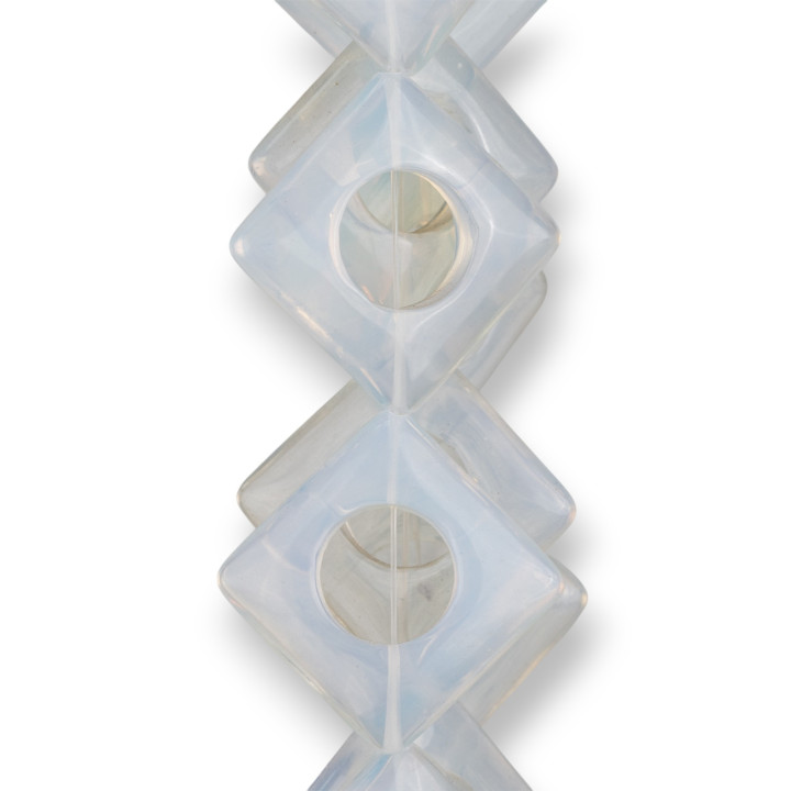 Synthetic Opal Flat Rhombus Drilled 40mm