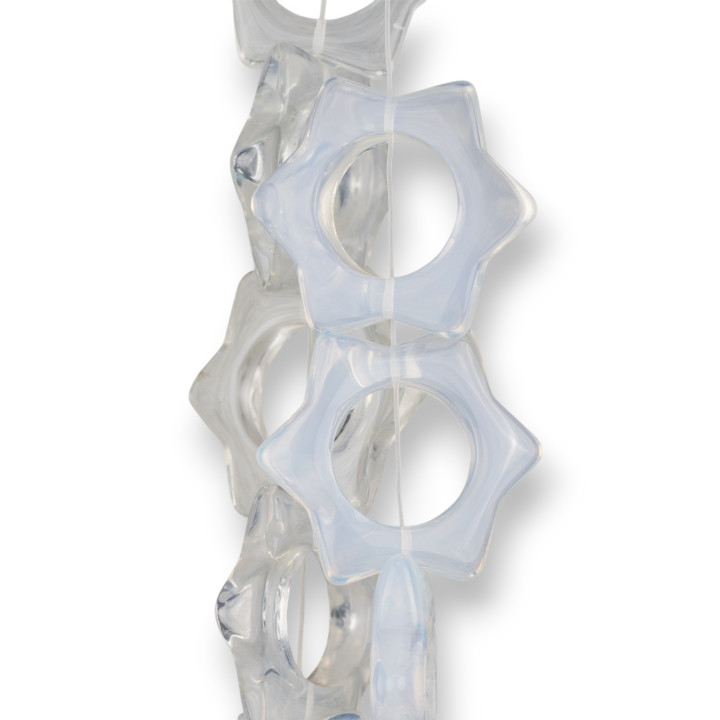 Synthétique Opale Etoile Plate Perforée 40mm