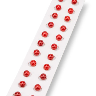 Halbloch-rote Karneol-Perlen, glatt, rund, 4 mm, 24 Stück