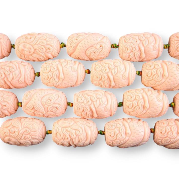 Resin Barrel 15x25mm 12pcs Light Pink