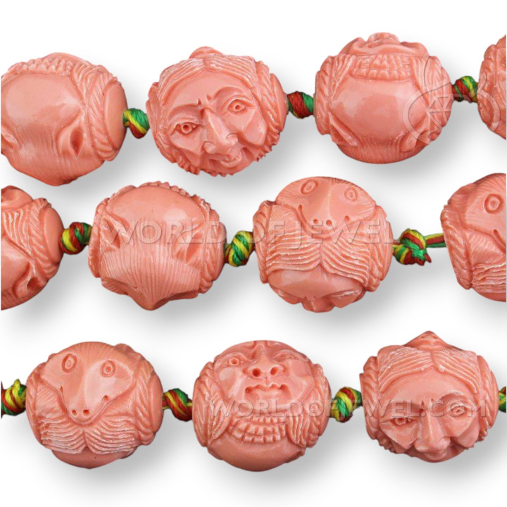 Sphère Gravée Résine 20mm 16pcs Renard Orange