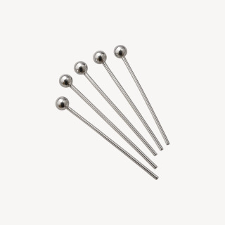 Clavos Alfileres De Plata 925 25mm Alambre 0.50mm 5 Gramos 60uds Aproximadamente Chapado En Rodio