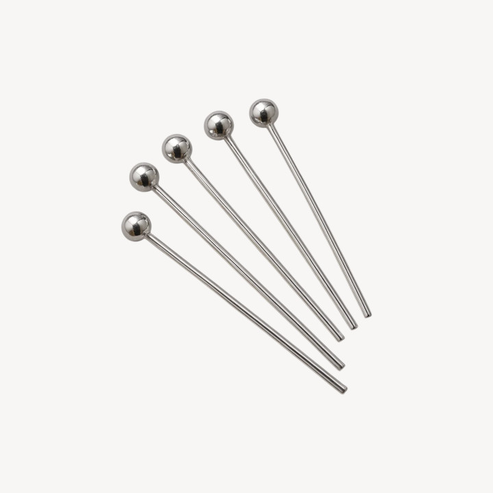 Nagelstifte aus 925er Silber, 25 mm Draht, 0,50 mm, 5 Gramm, 60 Stück, ungefähr rhodiniert