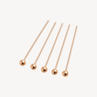 Epingles en Argent 925 Fil de 25mm 0,60mm 5 Grammes 45pcs Environ Or Rose