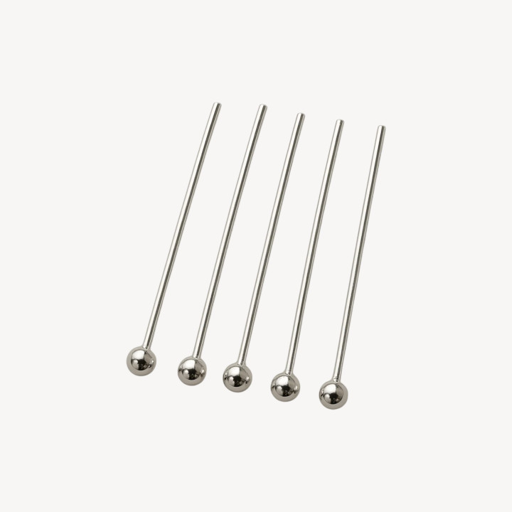 Epingles en Argent 925 Fil 30mm 0,50mm 5 Grammes 60pcs Environ Plaqué Argent