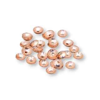 925 Silver Cups Smooth 4mm 5gr 90pcs Approx Rose Gold