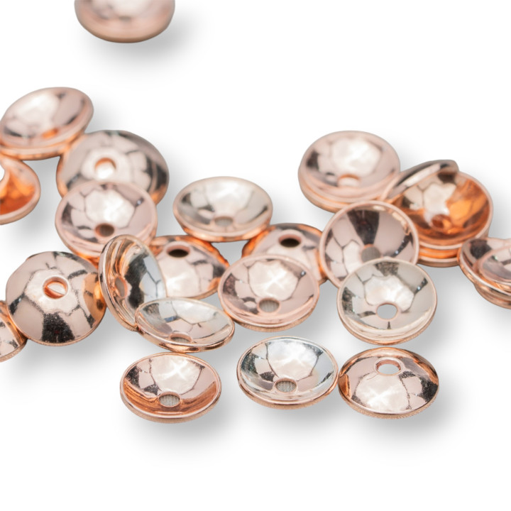 925 Silver Cups Smooth 8mm 5gr 22pcs Approx Rose Gold