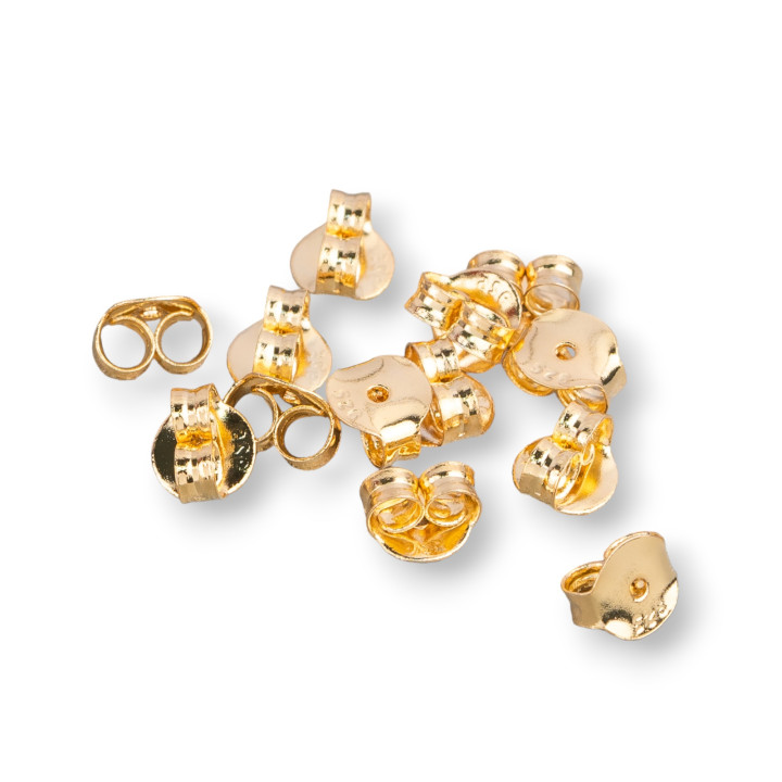 Schmetterlingsdocht für Ohrstecker 925 Silber 5x5mm 5gr Golden