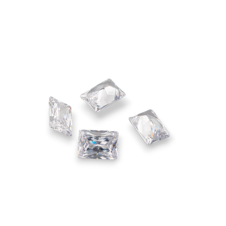 Gemma Cubic Zirconia Zircone Taglio Rettangolo 10x14mm 4pz