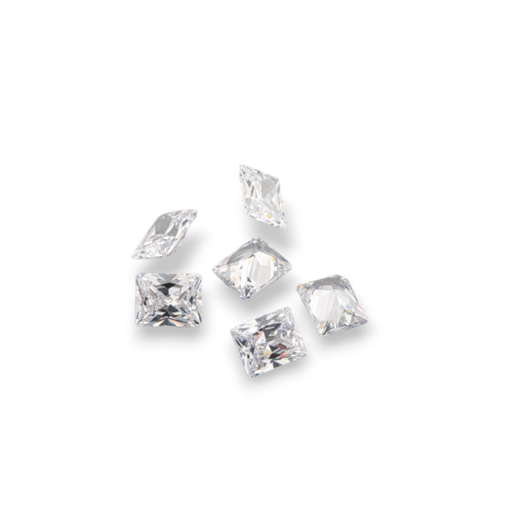 Gemma Cubic Zirconia Zircone Taglio Rettangolo 6x8mm 8pz