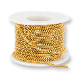 1.9mm 10 Meter Gold Plated Cobra Mesh Steel Chain